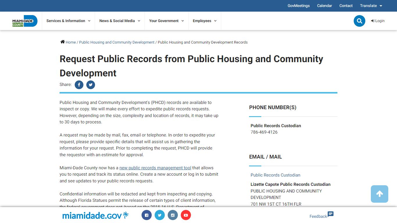Public Housing and Community Development Records - Miami-Dade County ...